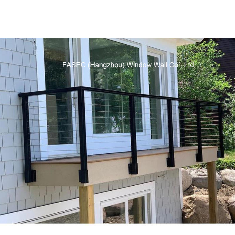 Horizontal Stainless Cable Balustrade Handrail For Balcony Stair Hand Railings Systems