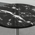 Modern Sofa Side Table With Stainless Steel Leg Marble Counter Top