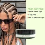 Customize Logo Black Edge Control Wax Covering Gray Hair Anti-Frizz Moisturizes