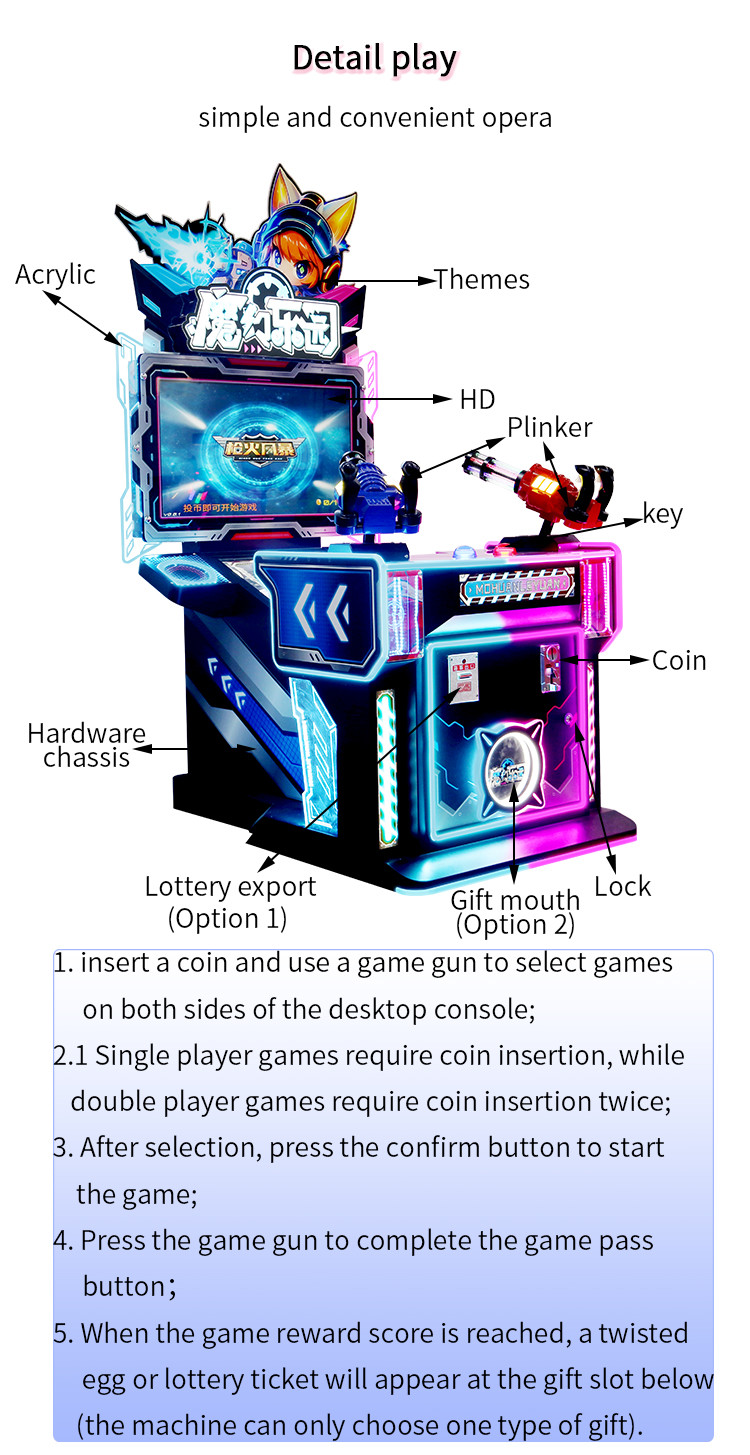Double Player Children'S Game Machine Gun Fire Storm Shooting Parent-Child Game Mall Arcade