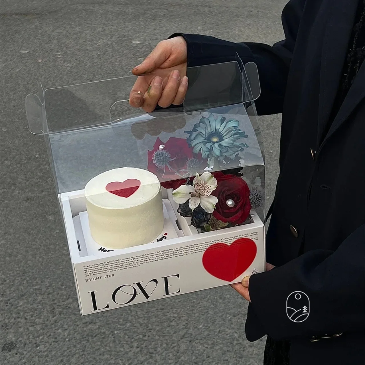 DIY Transparent Flower Cake Boxes PVC Wedding Christmas Birthday Gift Packaging with Handles