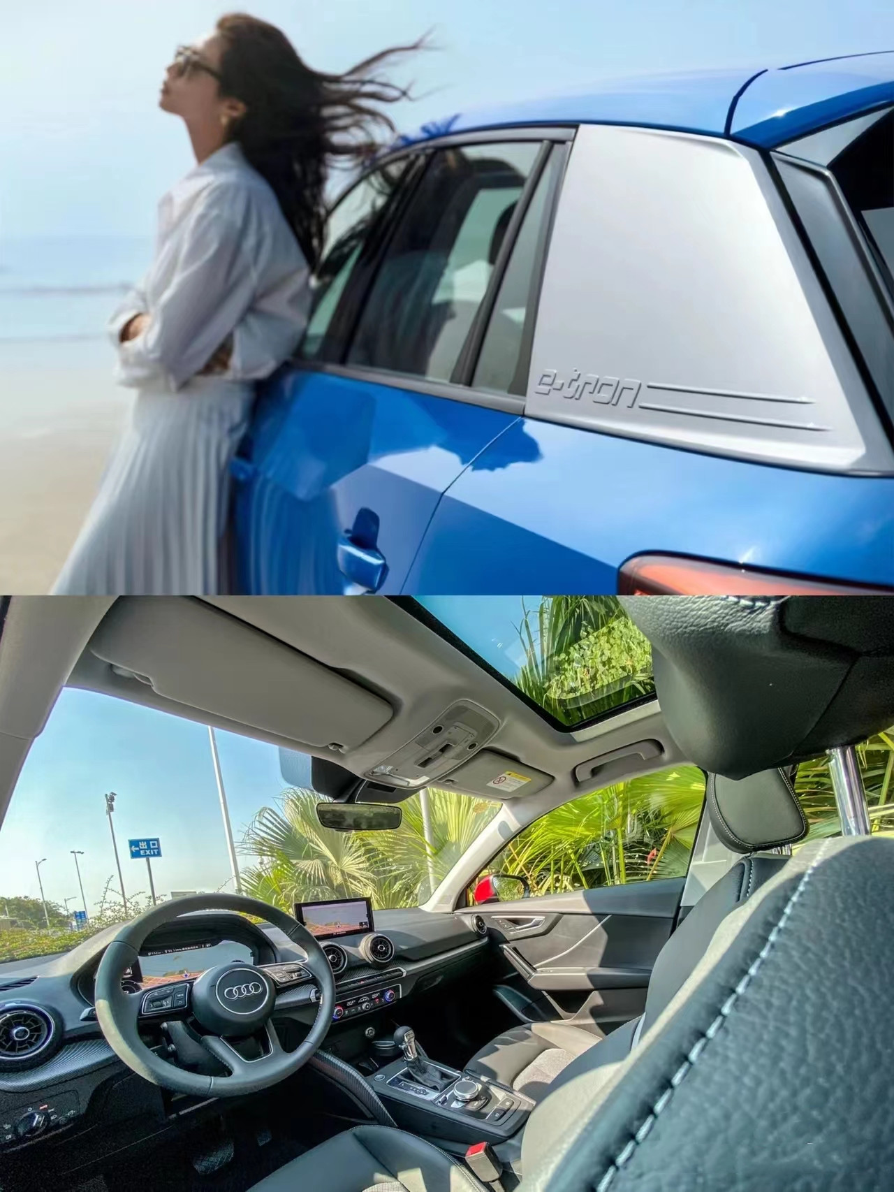 Maximum speed 150Km/h 2023 5 Seats Electric SUV Au-di Q2Ll e-tron with 12.3 Inches LCD Meter and 325km Pure Electric Range