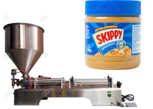 China Semi - Automatic Food Packing Machine Peanut Butter Jar Filling Machine on sale