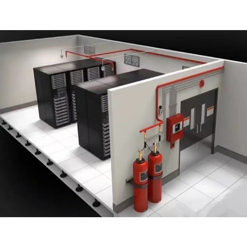 Red Color Fm200 Gas Cylinder 4.2MPa / 5.6MPa Fire Suppression Container