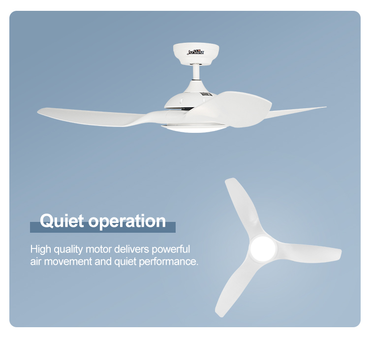 DC Motor 52 Inch ABS Blade Ceiling Fan with LED Light and Energy Saving Function