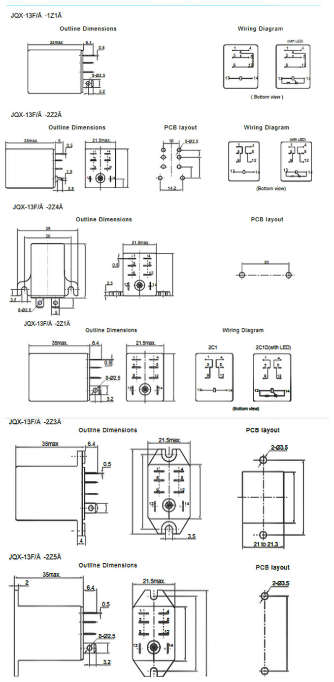 Miniature Power Relay Kampa HH54P MY2NJ DTP 12v 24v 220v