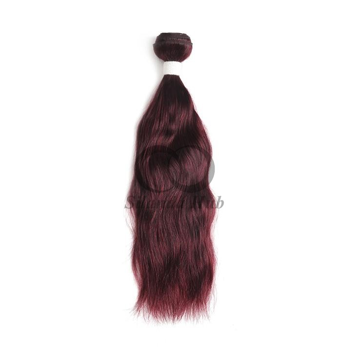 #99J Dark Wine Natural Wave Remy Human Hair Bundles Sew In Weave Bundles Brazilian Bundle Deals