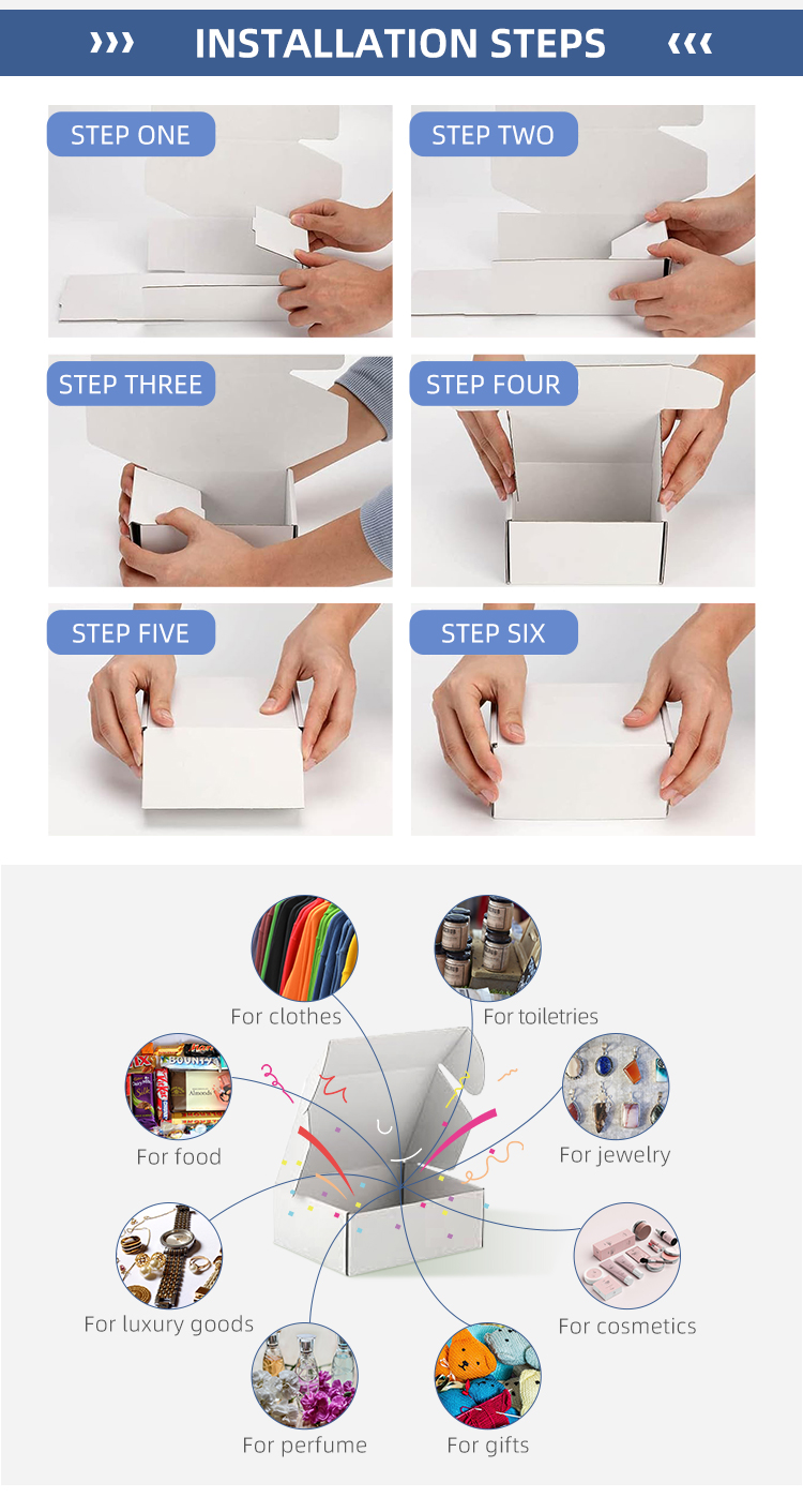 shipping mailer boxes Corrugated Paper Custom Logo For Perfume And Household Products
