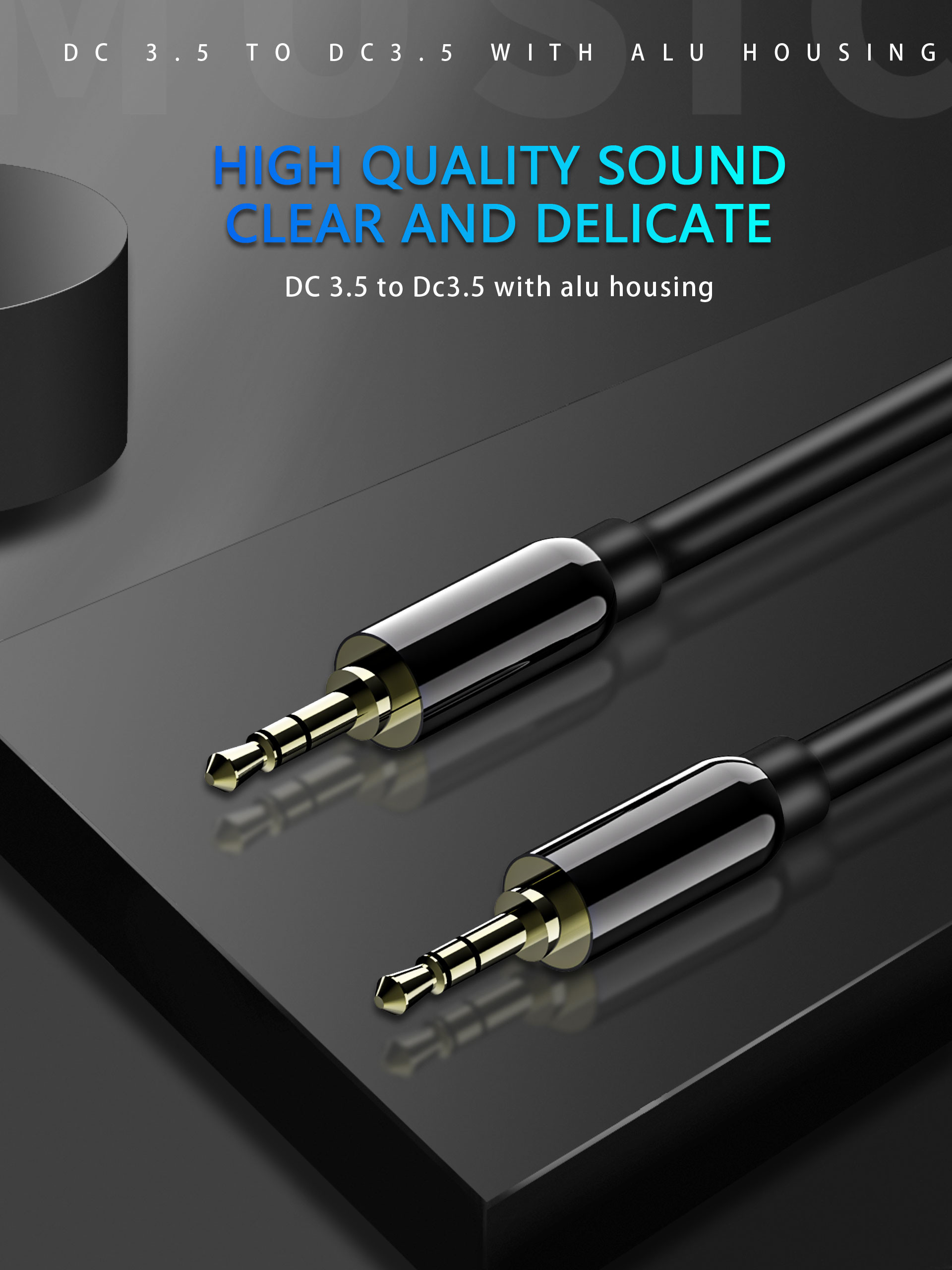 DC3.5 Male Male Aux Cable