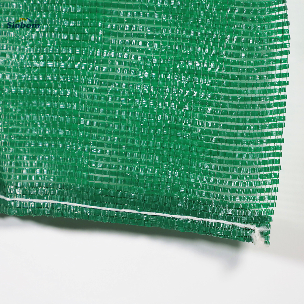 Yellow Leno Mesh Bag for PP Knitted Packaging Onions Fruits Vegetables and Firewood