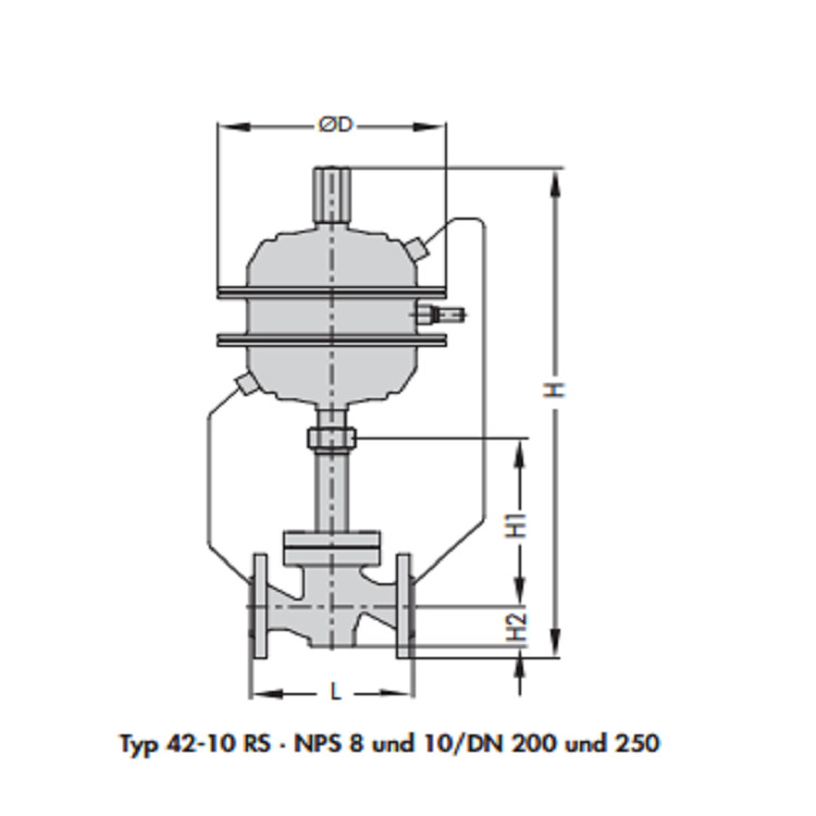 Electric Supply Pressure Reducing Valve ANSI Version 42-10 RS Differential Pressure Control