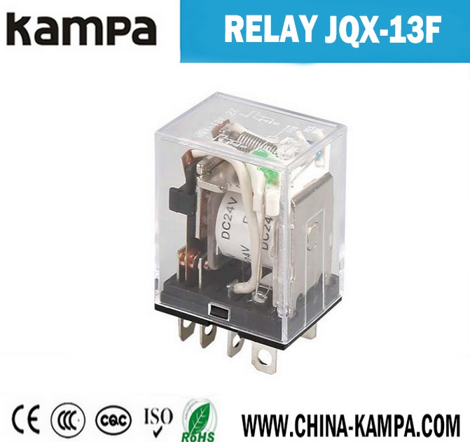 Electromagnetic Power Relay JQX-13F/2Z JQX-13F 2Z DC 24V Coil 10A 8 Pin Plug
