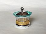 P1-Arabia Exquisite Imitation metal base Louhua Sunflowers Sugar bowl