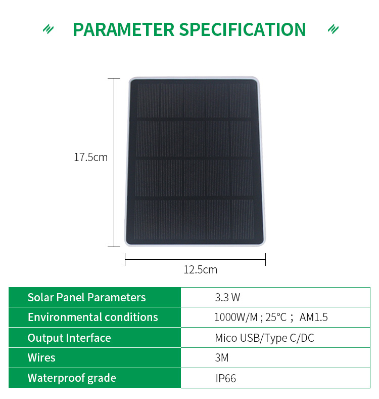 SP3 3.3W 5.5V USB Output Solar Powered Panel DC 5V 1A Portable Mini Outdoor