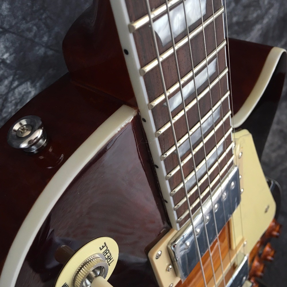 Flamed maple top sunburst LP Electric Guitar