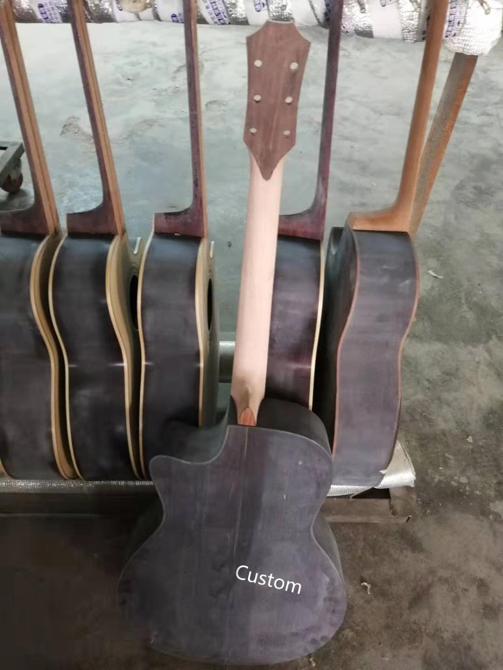 Handmade guitar AAAA all solid wood customize cocobolo guitar single cut design acoustic electric guitar