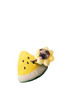 Quality Pizza Shaped Stuffed Dog Toy Vocal Pet Molars Plush Toys 100% PP Cotton wholesale