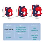 3d Dinosaur Waterproof Kids Backpack Cartoon Children School Bags OEM