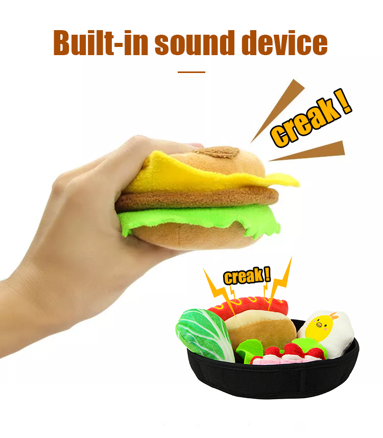 Dog Toy Intelligentwith Teeth Cleaning Plush Interactive Hide and Seek Breakfast