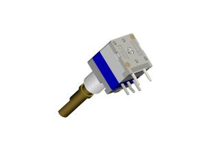 Quality Knurled Shaft Rotary Potentiometer 6mm Diameter Round Shaft 300Ω-3MΩ Resistance wholesale