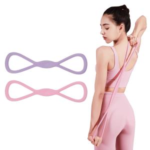 Quality Silicone Figure 8 Gym Exercise Rubber Rope Exercise Equipment For Physical Therapy Yoga wholesale
