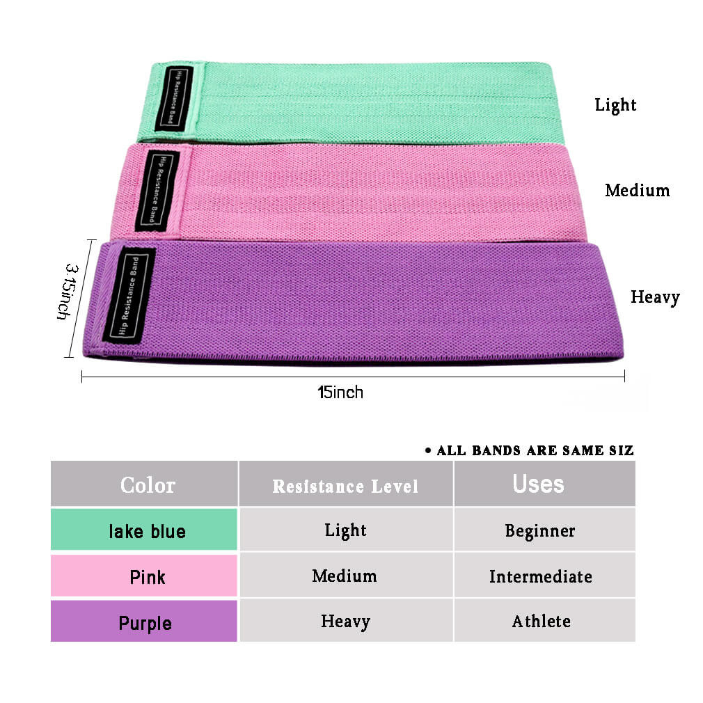 3 Piece Set Fitness Rubber Bands / Expander Elastic Band With LOGO Customized
