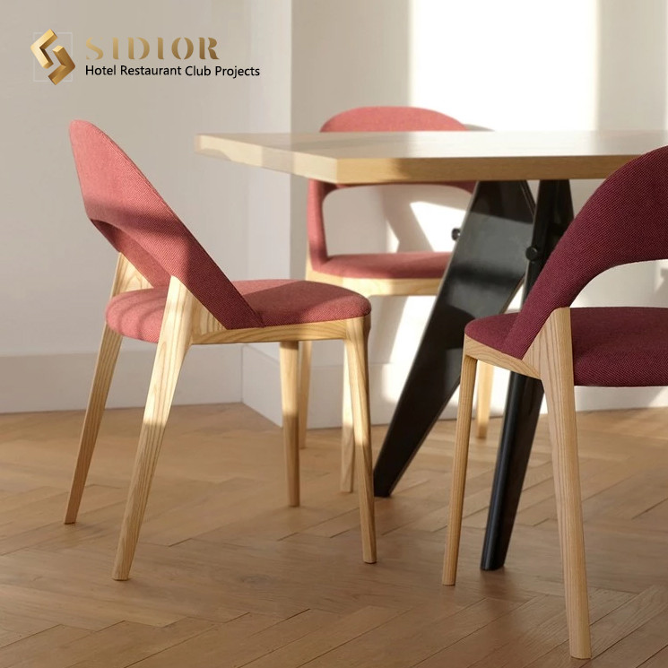 Hotel Dinning Chair, Restaurant Dinning Chair, Room Dinning Chair, Lobby Chair, Canteen Chair, Solid Wood Frame Chair