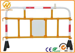Quality Removable Temporary Plastic Road Safety Barriers White / red / yellow 1.5M * 1M wholesale