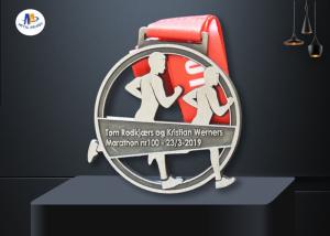 Quality Runner Relief Marathon Medals Cut Out To The Real People That Running With Heat Transfer Ribbon wholesale