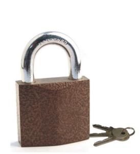 Quality High Security Padlock Rhombic Brown Iron High Security Padlock Customized Logo For Luggage wholesale