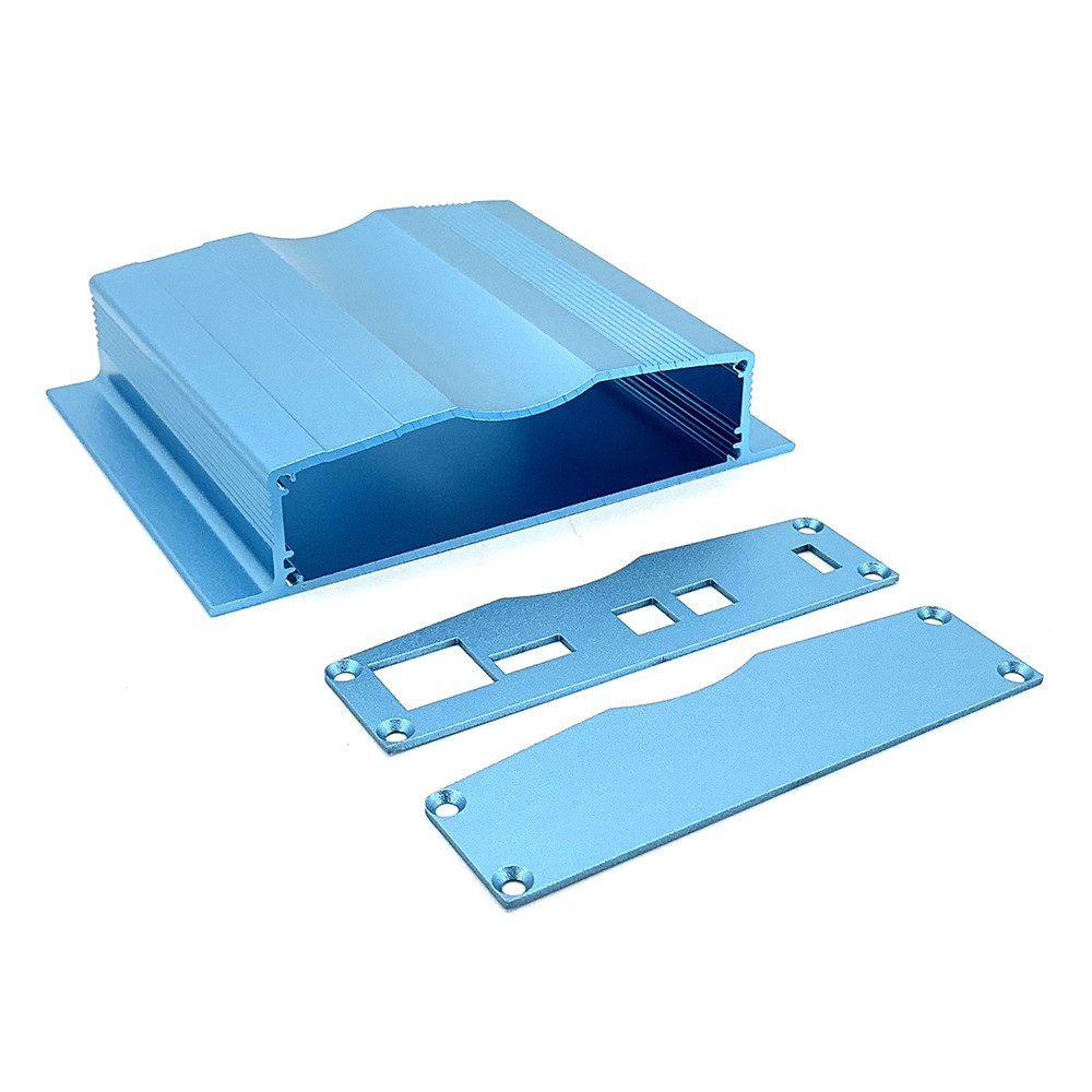 Blue Sand Blast Extruded Aluminium Housing Enclosures For Electronics Anti Rust