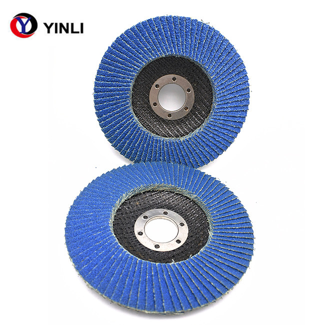 T27 T29 4.5 Inch Blue Disco Flap Zirconia Cool Grinding For Metal
