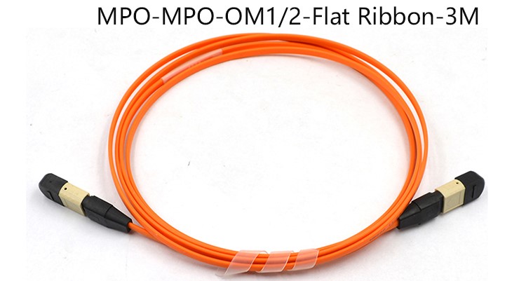 Multimode Flat Ribbon 850nm OM2 MPO Fiber Patch Cord