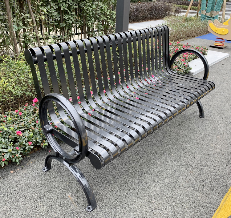 Powder Coating Sunproof 150cm Cast Iron Garden Park Bench