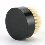 Comfortable Boar Bristle Beard Brush Round Black Sisal Mustache And Beard Brush