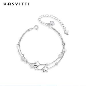 Quality 20.5cm 3gram Sterling Silver Jewelry Bracelets Silver Ball Slider Bracelet ODM wholesale