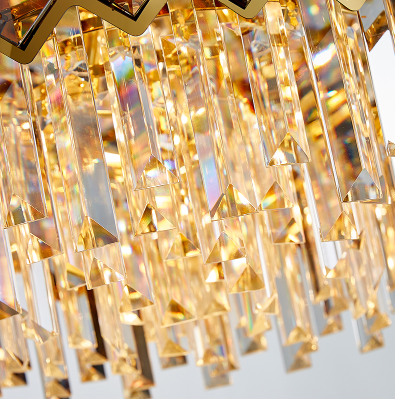 Creative Crystal Chandelier Round/Rectangle Led Living Dining Room Lamp hotel chandelier(WH-CY-196)