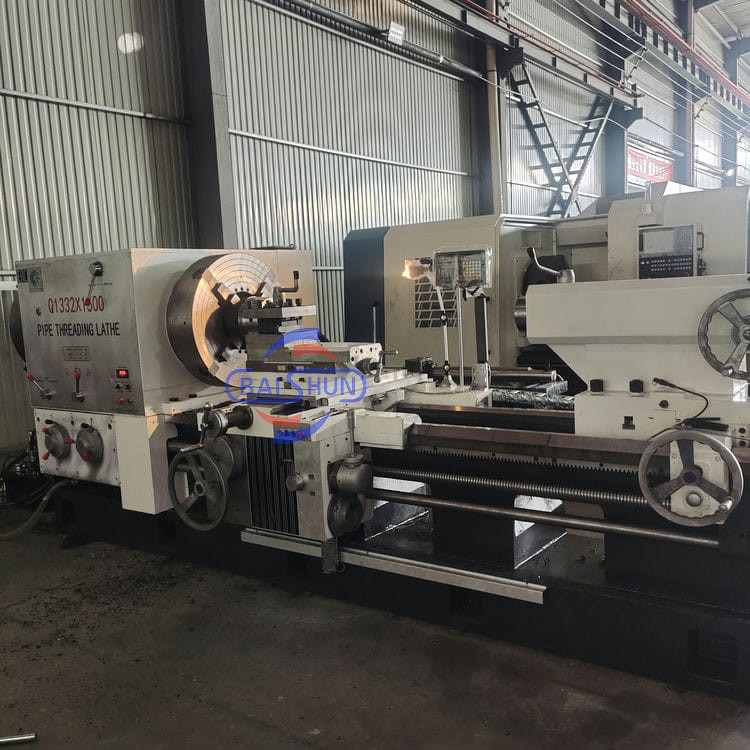 Hot Selling New Heavy Duty QK1332 Metal Cnc Pipe Threading Lathe Machine For Pipe Processing