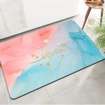 Soft Diatom Mud Bathroom Waterproof Carpet Light Luxury Marble Pattern 40*60cm