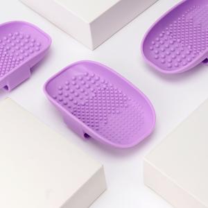 China Purple Scrubber Makeup Brush Cleaner Pad Makeup Tools Cosmetic Brush Cleaning Mat on sale