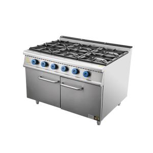 Quality Gas Powered Heavy Duty Hotel Cooking Range with Oven SS304 Construction for Large Scale Food Production. wholesale