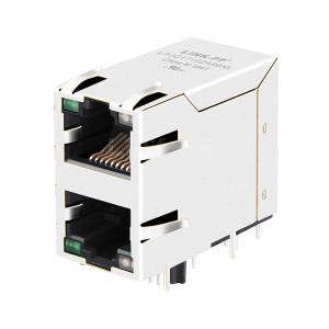 Quality LPJG17102A96NL 100/1000 Base-T 2x1 Port Magjack RJ45 Connector With Green/Yellow&amp;Green LED wholesale