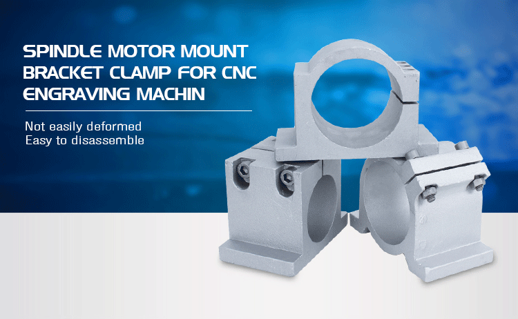 Video Technical Support 125mm Diameter Cast Aluminum Material Spindle Mount Holder Clamp