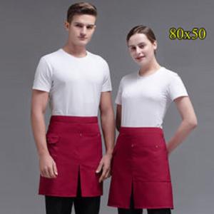 Quality manufacture Custom Logo and Printing high quality Waist and bib unisex Apron For Kitchen Restaurant Coffee Shop Waiter Apron wholesale