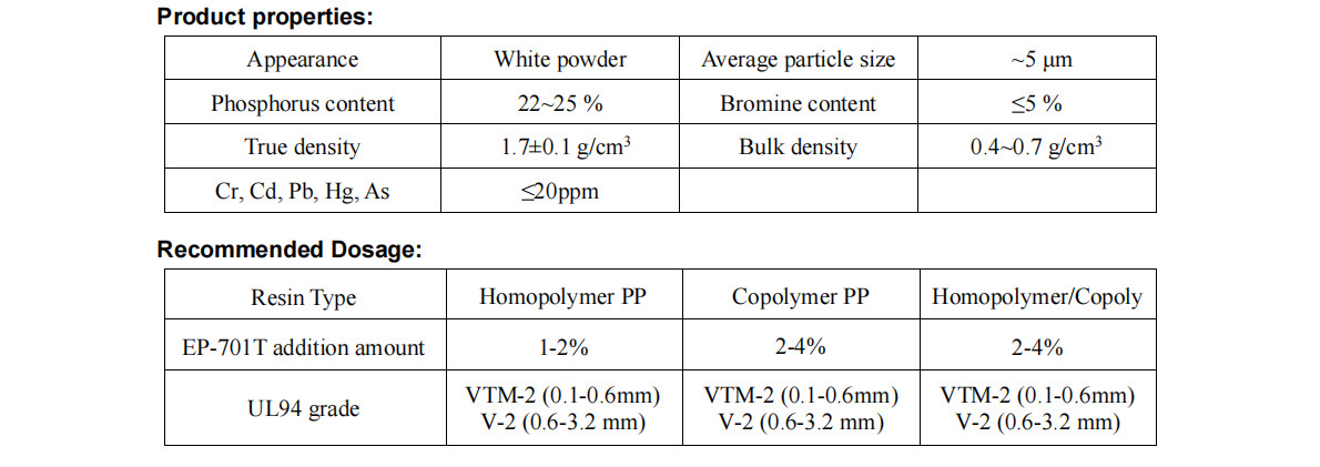 EP-701T Highly Efficient And Environmentally Friendly Flame Retardant Powder