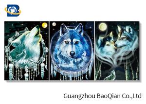 Quality Depth Effect 3d Picture Of Animal Wolf , Changing Flipped 3d Picture wholesale