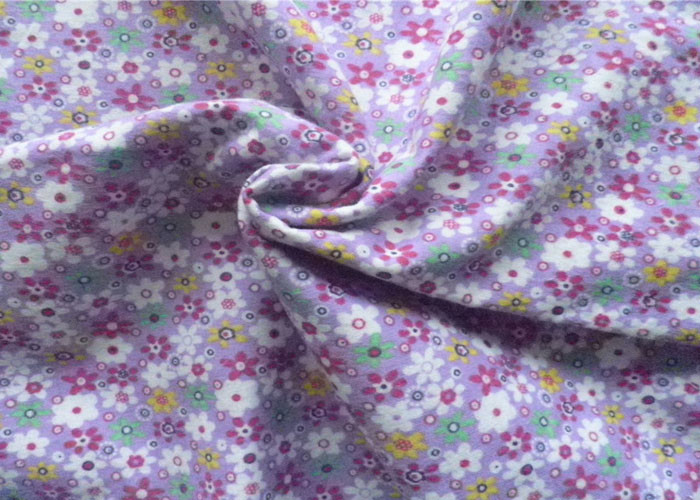 Customized Printed Cotton Flannel Cloth Single Or Double Sided Brush
