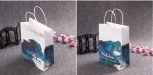 Quality Kraft Recyclable Paper Shopping Bags Accurate Nice Printing OEM Service wholesale