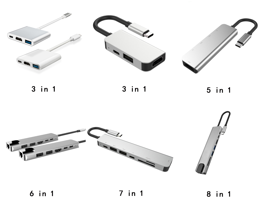 Type-C USB 3.1 Hub 8 In 1 For Mobile Devices And MacBook Laptop Sipu Docking Station