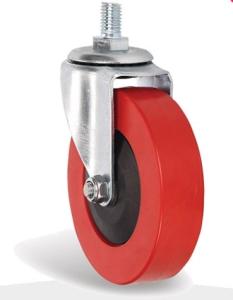 Quality Heavy Duty PU TPR Supermarket Shopping Trolley Cart Elevator Caster 4 Inch Or 5 Inch wholesale